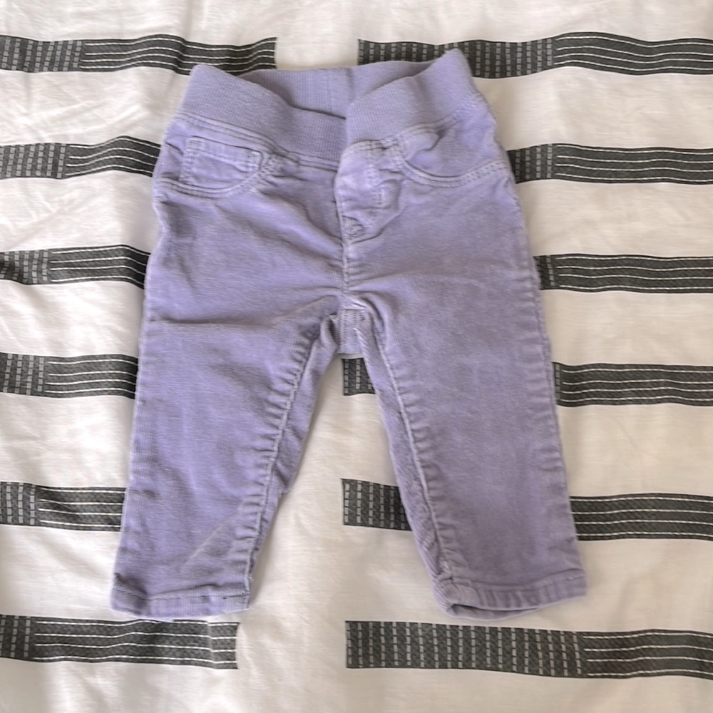 Baby gap light purple 3-6m corduroy pants